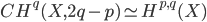 CH^q(X,2q-p) \simeq H^{p,q}(X)