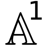 The symbol for the affine line, A to the power 1