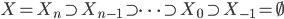 X = X_n \supset X_{n-1} \supset \cdots \supset X_0 \supset X_{-1} = \emptyset
