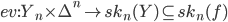 ev : Y_n \times \Delta^n \rightarrow sk_n(Y) \subseteq sk_n(f)
