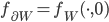 f_{\partial W} = f_W(\cdot,0)