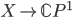 X \rightarrow \mathbb{C}P^1