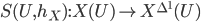 S(U,h_X) : X(U) \rightarrow X^{\Delta^1}(U)
