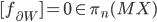 [f_{\partial W}] = 0 \in \pi_n(MX)