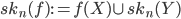 sk_n(f) := f(X) \cup sk_n(Y)