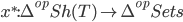 x^\ast : \Delta^{op}Sh(T) \rightarrow \Delta^{op}Sets