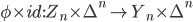 \phi \times id : Z_n \times \Delta^n \to Y_n \times \Delta^n