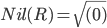 Nil(R) = \sqrt{(0)}