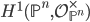H^1(\mathbb{P}^n,\mathcal{O}_{\mathbb{P}^n}^\times)