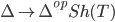 \Delta \rightarrow \Delta^{op}Sh(T)