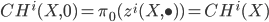 CH^i(X,0) = \pi_0(z^i(X,\bullet)) = CH^i(X)