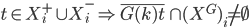 t \in X_i^+ \cup X_i^- \Rightarrow \overline{G(k)t} \cap (X^G)_i \neq \emptyset