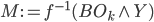 M := f^{-1}(BO_k\wedge Y)