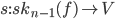 s : sk_{n-1}(f) \rightarrow V