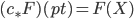 (c_\ast F)(pt) = F(X)